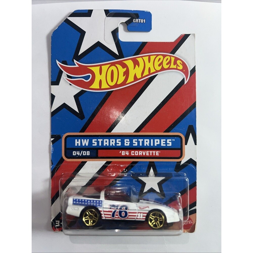 3 Hot Wheels 2022 HW Stars & Stripes 04/08 - '84 Chevrolet Corvette